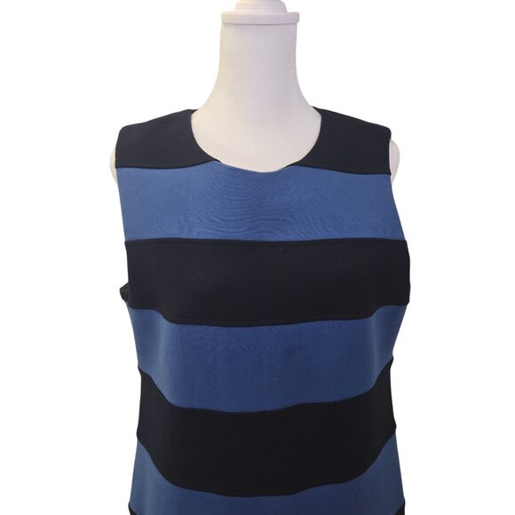 Theory Colorblock Sleeveless Shift Dress Size 12 - Picture 4 of 7